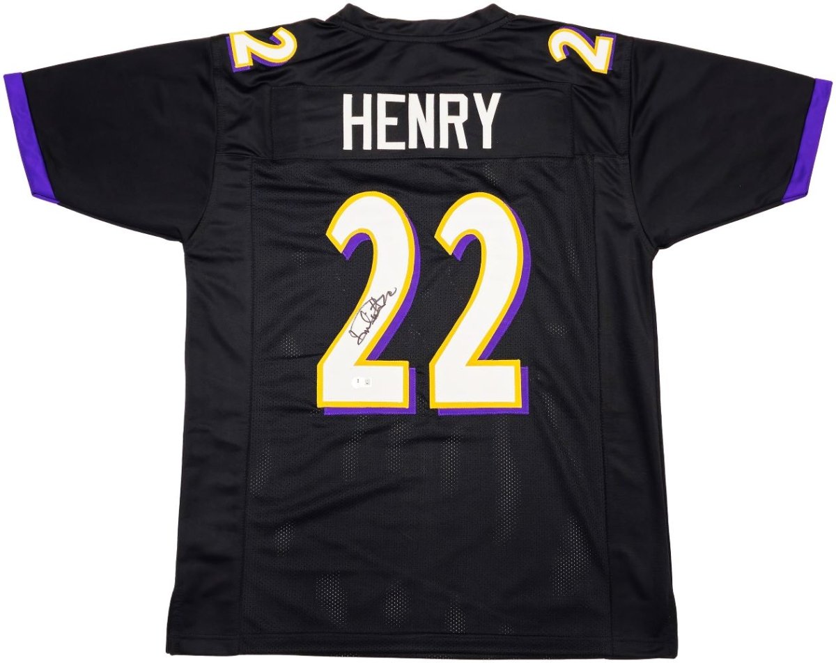 Derrick Henry Baltimore Ravens Signed Black Football Jersey - Limited Edition BAS ITP - Perfect for Collectors, Fans & Sports Memorabilia Displays