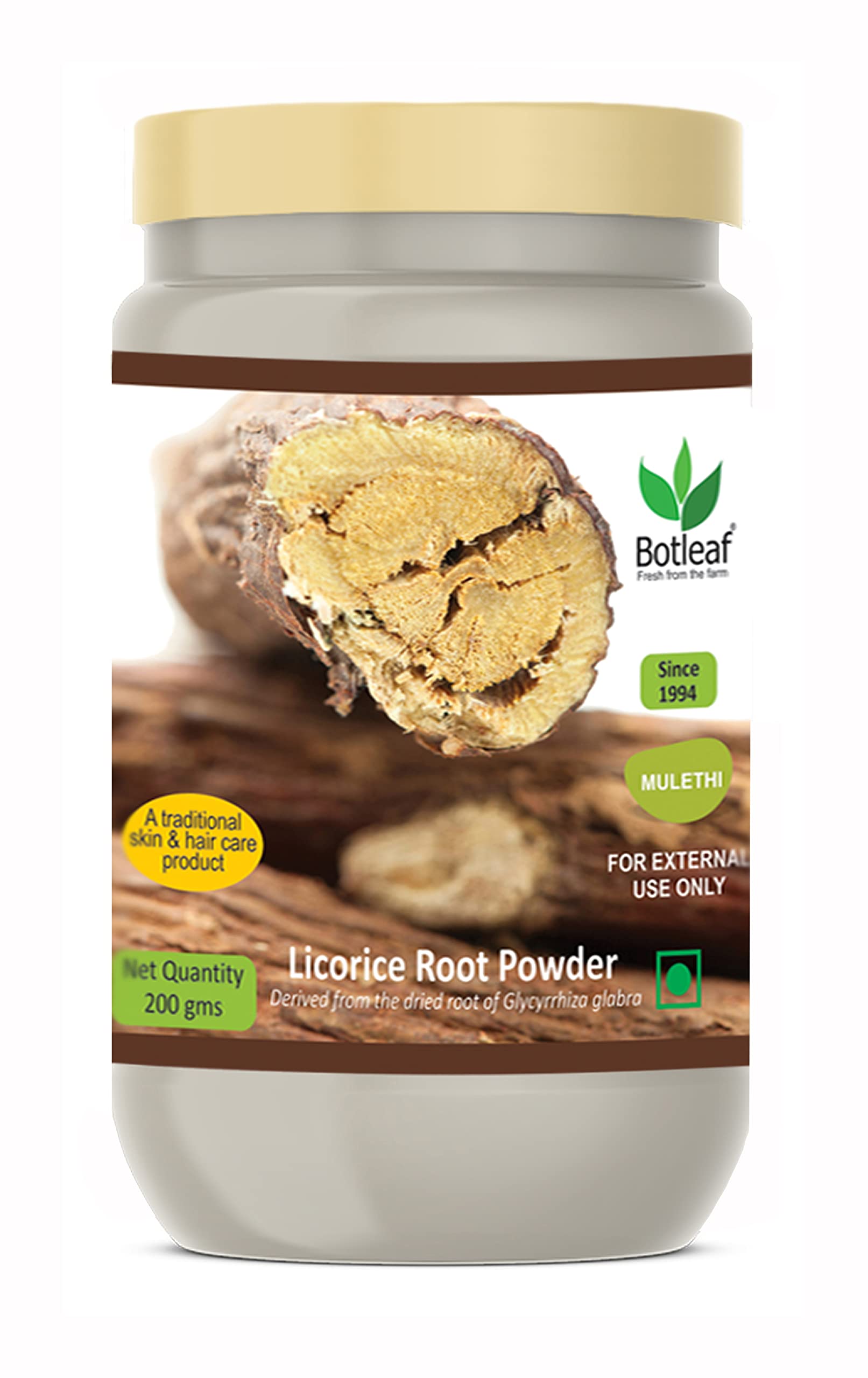 Organic Licorice Root Powder 200g (Mulethi/Glycyrrhiza Glabra) - Natural Skin Brightening & Hair Care Solution | Face Mask, Cleanser for Glowing Complexion | Promotes Radiance & Even Skin Tone | Perfect for DIY Beauty Treatments & Ayurvedic Remedies