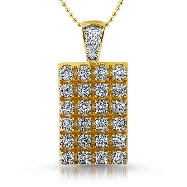 18K Gold Iced Out Cluster Medallion Chain Necklace for Men - Hip Hop Jewelry, Bling Pendant for Rappers & Streetwear Fashion