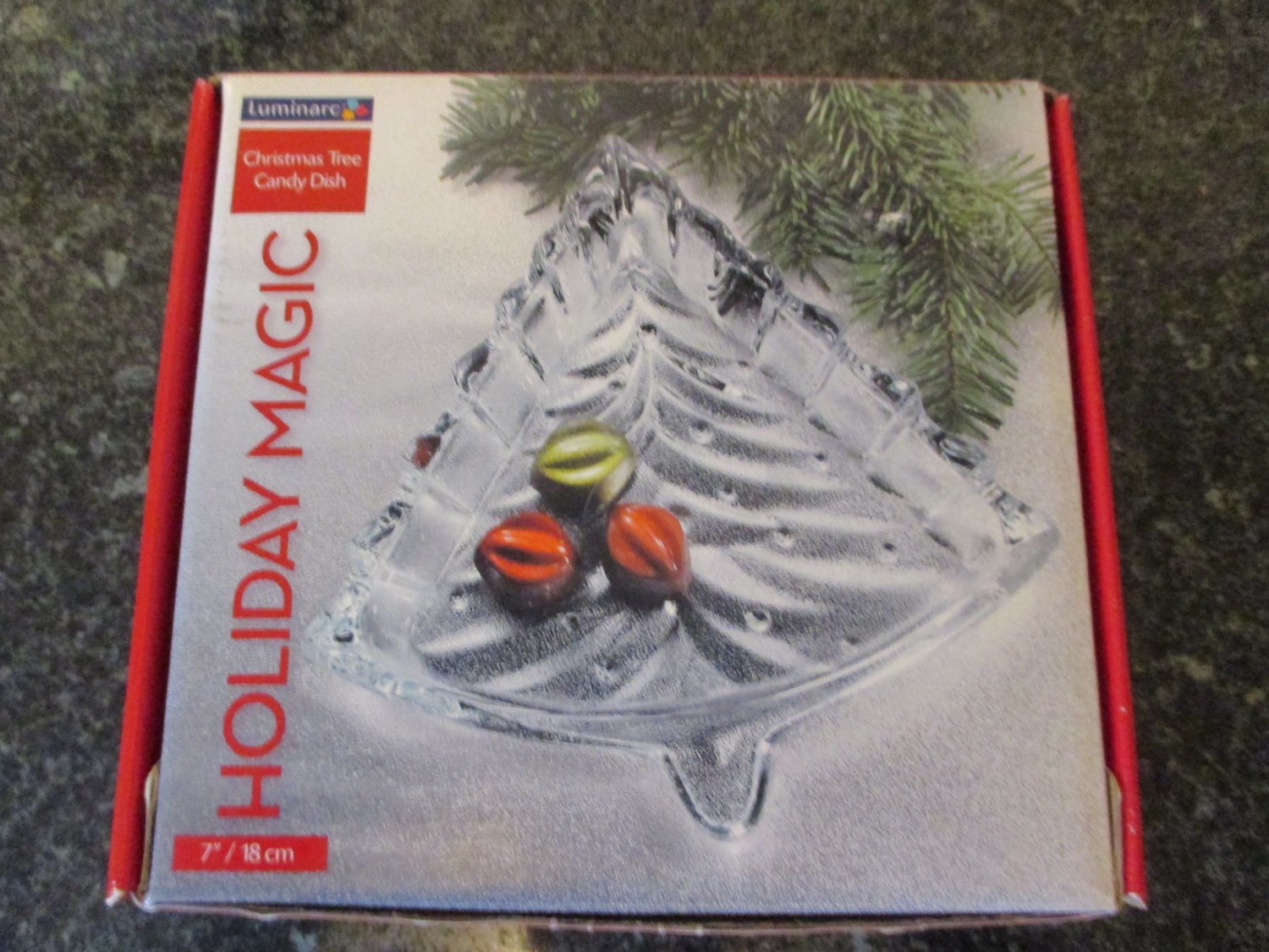 Luminarc Christmas Tree Candy Dish - Elegant Holiday Candy Bowl for Christmas Decorations, Parties & Gifts | Perfect for Festive Desserts, Treats & Table Centerpieces