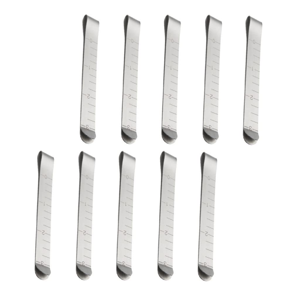 IMIKEYA 10 Pack Stainless Steel Sewing Clips - Hemming, Quilting & Fabric Marking Pins with Measurement Ruler - Perfect for DIY Sewing, Dressmaking & Craft Projects