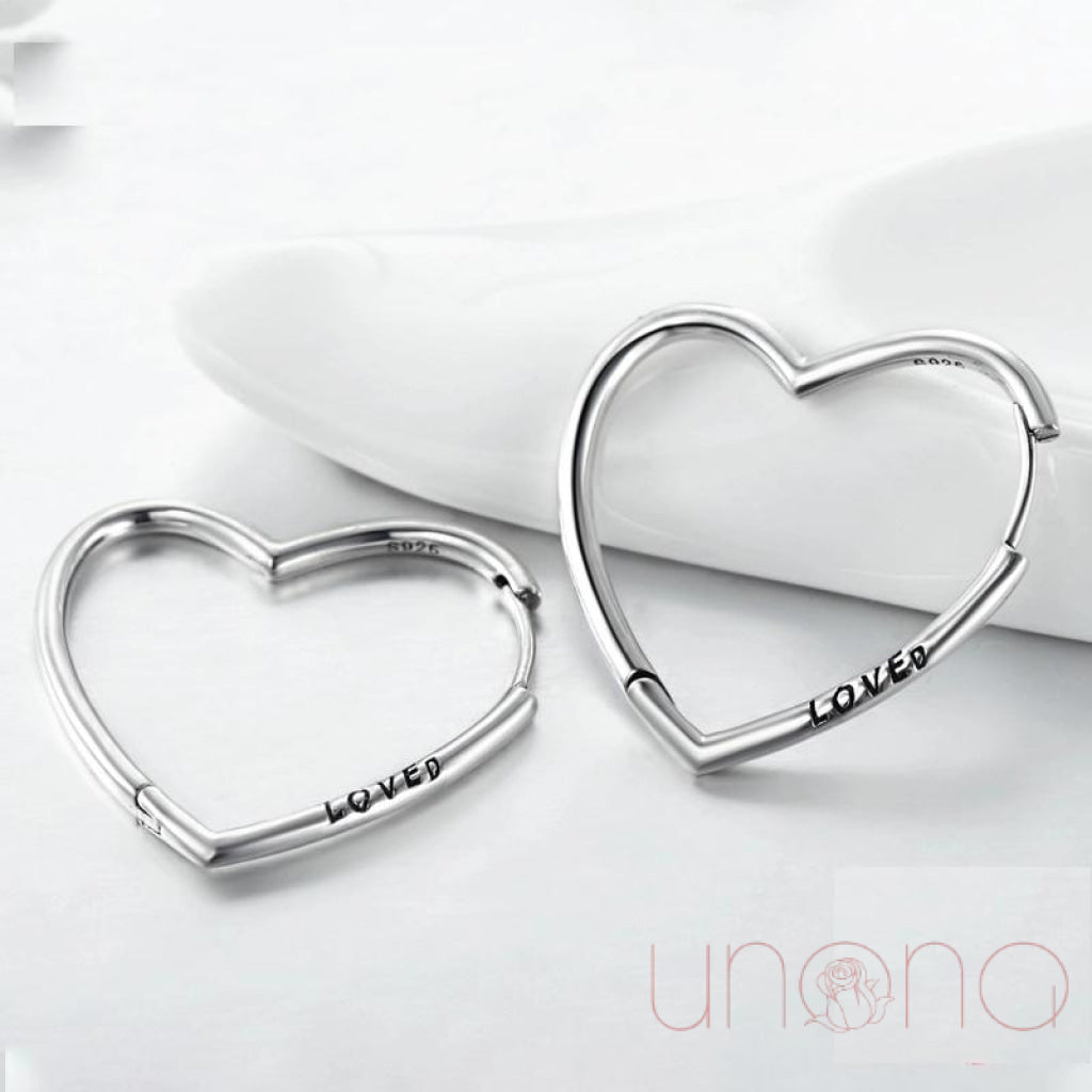 Heart Hoop Silver Earrings for Women - Dainty Sterling Silver Huggie Hoops - Perfect for Everyday Wear, Date Night & Gifts