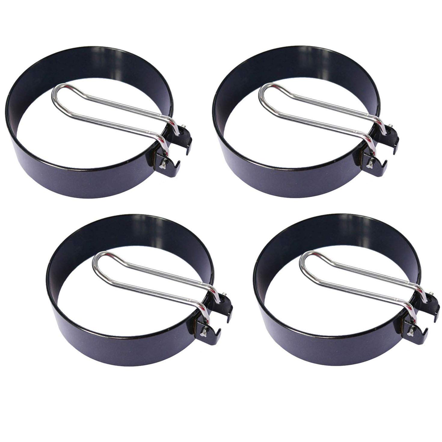 4Pcs Professional Metal Non-Stick Egg Ring - Round Pancake & Egg Shaper Mold (2.95