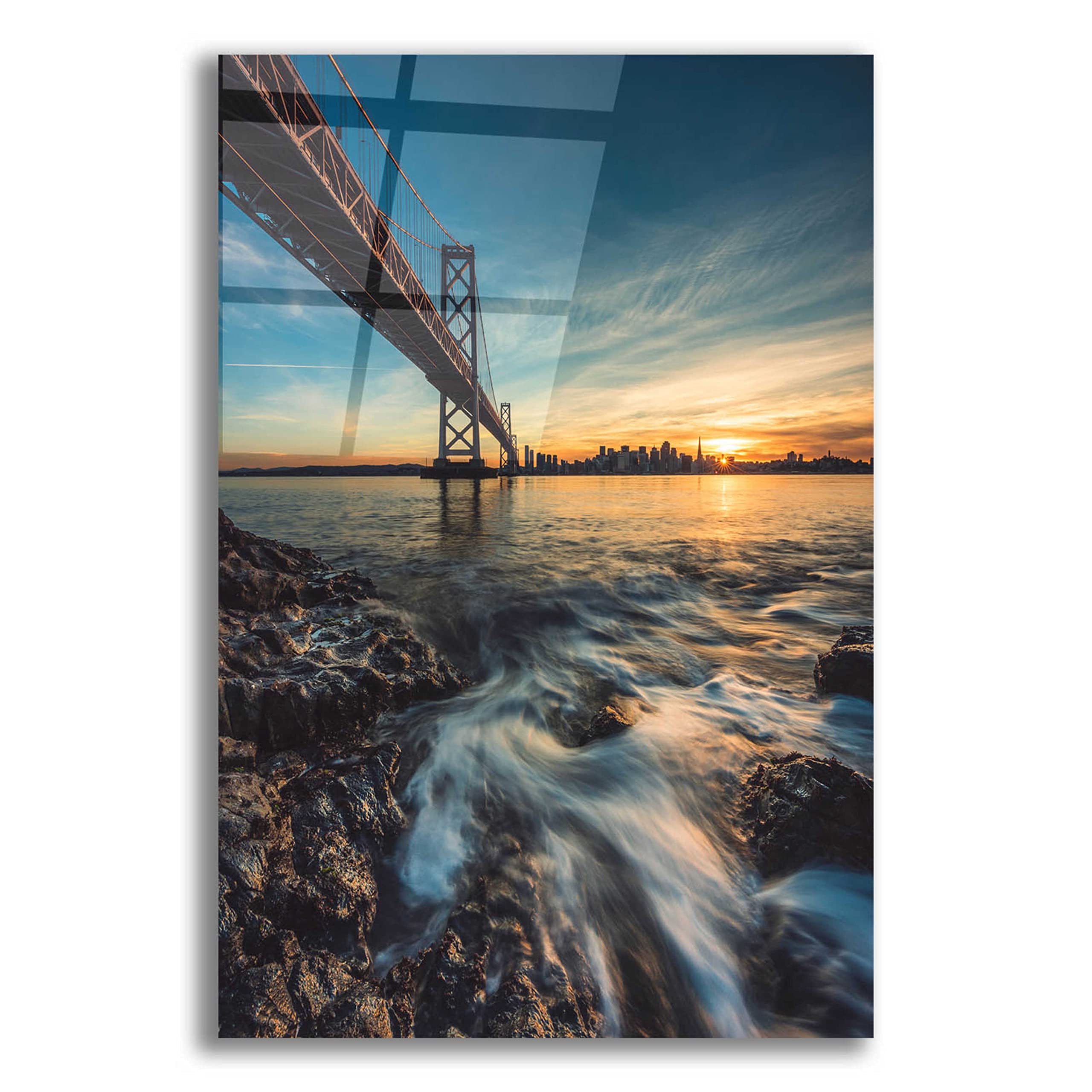 Bruce Getty 'Down by The Water 2' Acrylic Glass Wall Art - 16x24 Inches Modern Home Decor for Living Room, Bedroom & Office