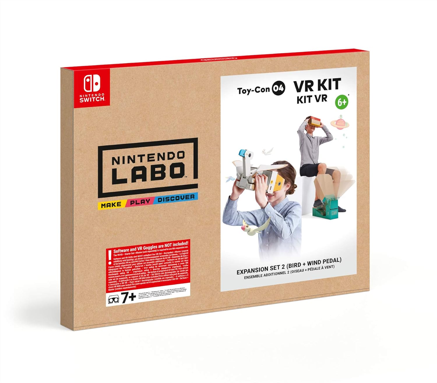 Nintendo Labo: VR Kit Expansion Set 2 - Bird & Wind Pedal for Nintendo Switch | Virtual Reality Gaming Accessory | Interactive DIY Toy for Kids & Adults | Perfect for Family Game Nights & VR Adventures