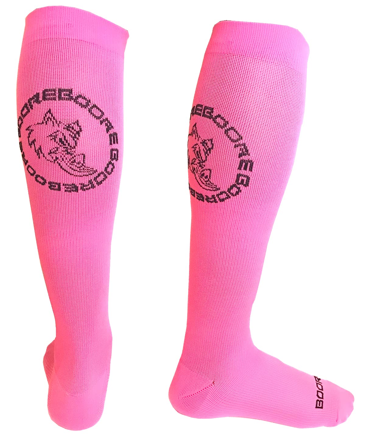 BOORE - Deadlift OCR Socks for Men & Women - Weightlifting Compression Socks with Shin Drag Protection - Running & Lifting Knee High Socks for CrossFit, Gym Workouts & Obstacle Course Racing