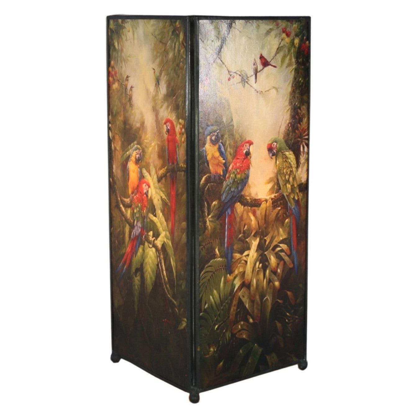 Forest Square Screen Printed Lamp - Modern Home Decor for Living Room, Bedroom & Office - Eco-Friendly LED Night Light