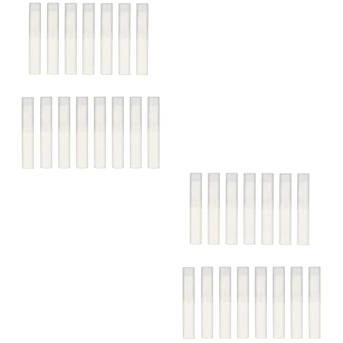 FOMIYES 30 Pack Empty Lip Gloss Tubes - DIY Lip Balm Containers, Sample Tubes for Homemade Lip Gloss & Cosmetics Storage (White) - Perfect for DIY Beauty, Travel Size & Small Batch Production