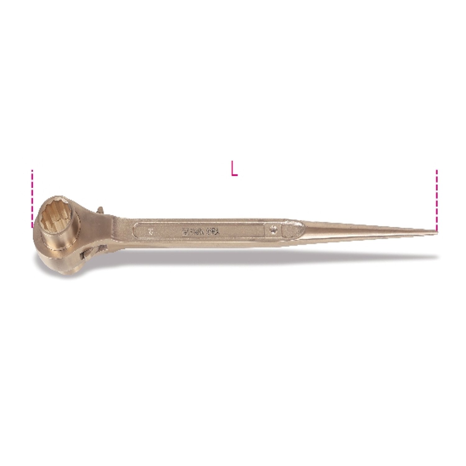 Beta 93 BA21X22 Sparkproof Ratcheting Wrench 21x22mm for Scaffolding Bolts - Safe & Durable Tool for Construction