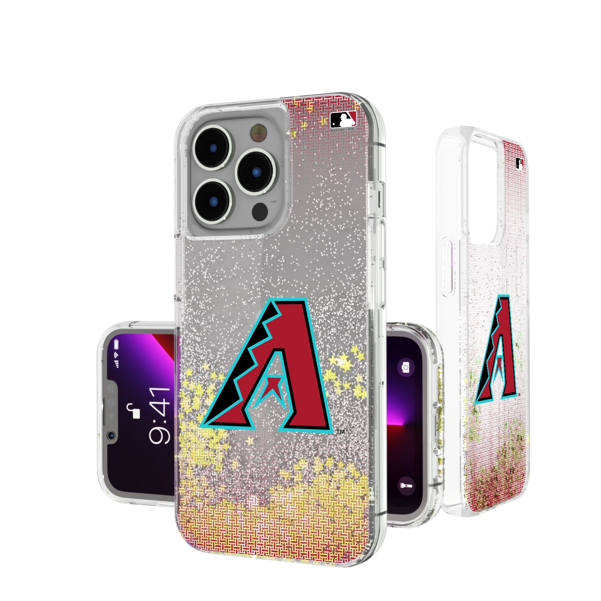Arizona Diamondbacks Glitter Phone Case for iPhone & Samsung - Sparkling Rhinestone Design, Slim Protective Cover - Perfect for Baseball Fans & Game Day Accessories