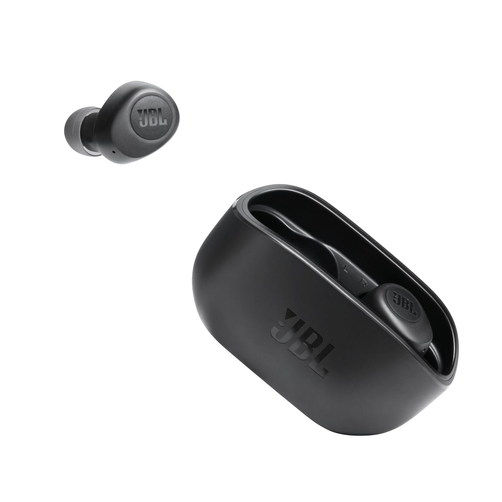 JBL VIBE 100 TWS True Wireless Earbuds - Bluetooth 5.0 In-Ear Headphones with Mic, 20H Playtime, IPX4 Waterproof - Black (Perfect for Gym, Running, Commuting & Travel)
