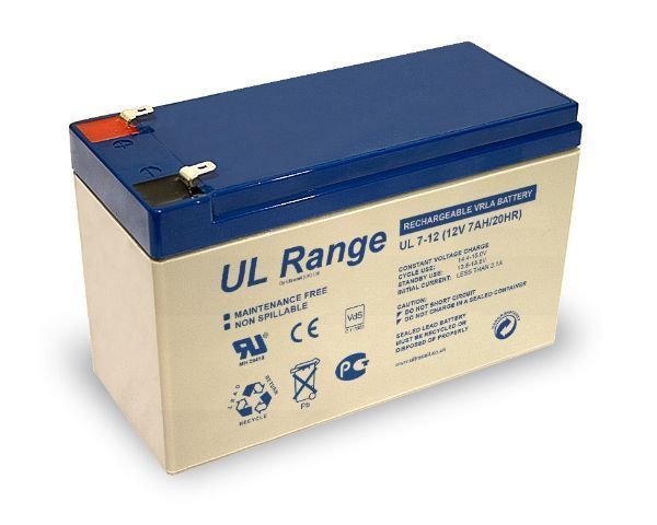 Jablotron SA 214 7Ah Rechargeable Battery - Backup Power Supply for Home Security & Alarm Systems, Emergency Lighting, and DIY Electronics Projects