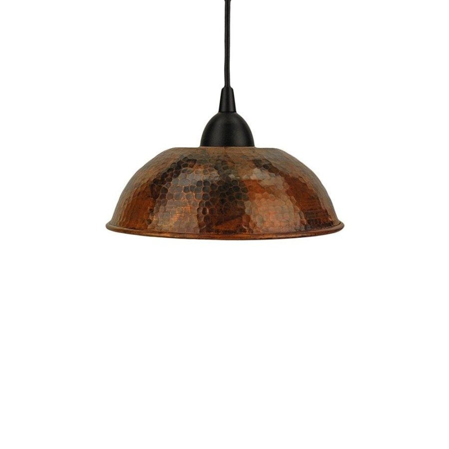 8 1/2 Inch Copper Dome Pendant Light - Vintage Industrial Ceiling Fixture for Kitchen Island, Dining Room & Bar Lighting