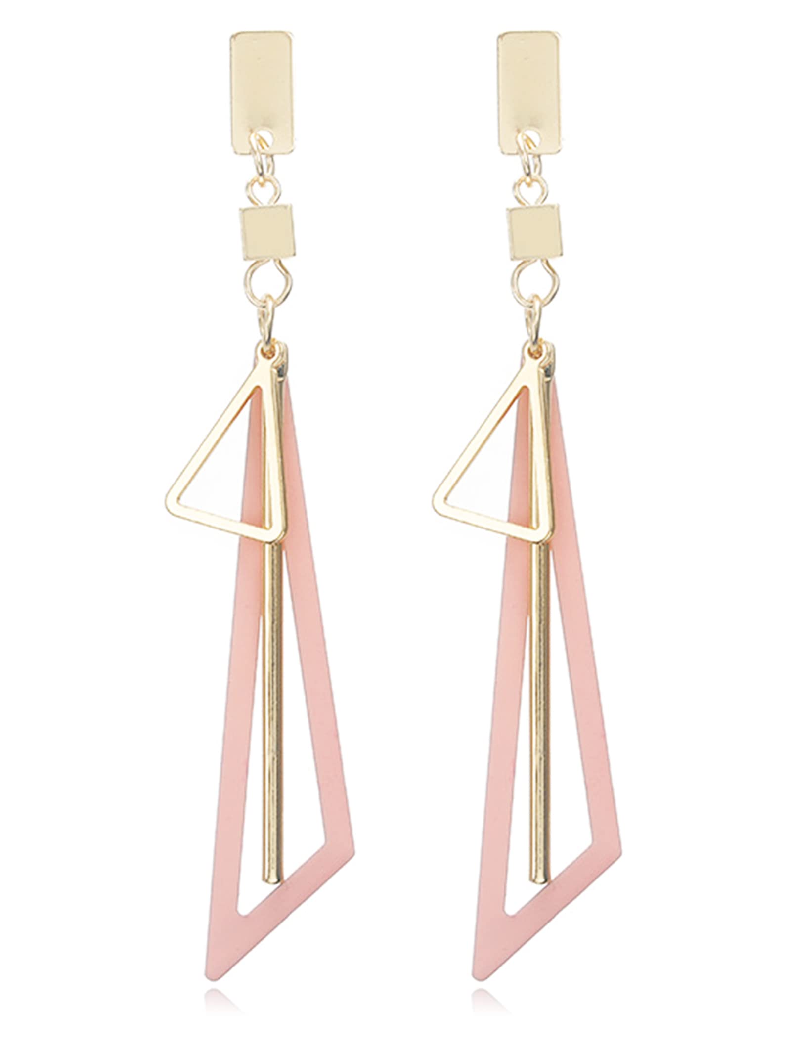 Pink Heart Hoop Earrings for Women & Girls - Big Dangle Valentine's Day Gift Jewelry - Perfect for Date Night, Party Accessories & Romantic Gifts