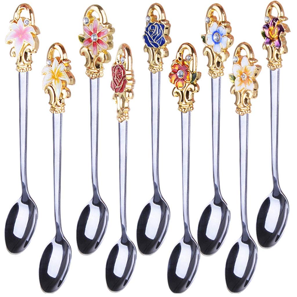 Stainless Steel Cutlery Set - 9pcs Dinner & Soup Spoons for Coffee, Tea & Dining