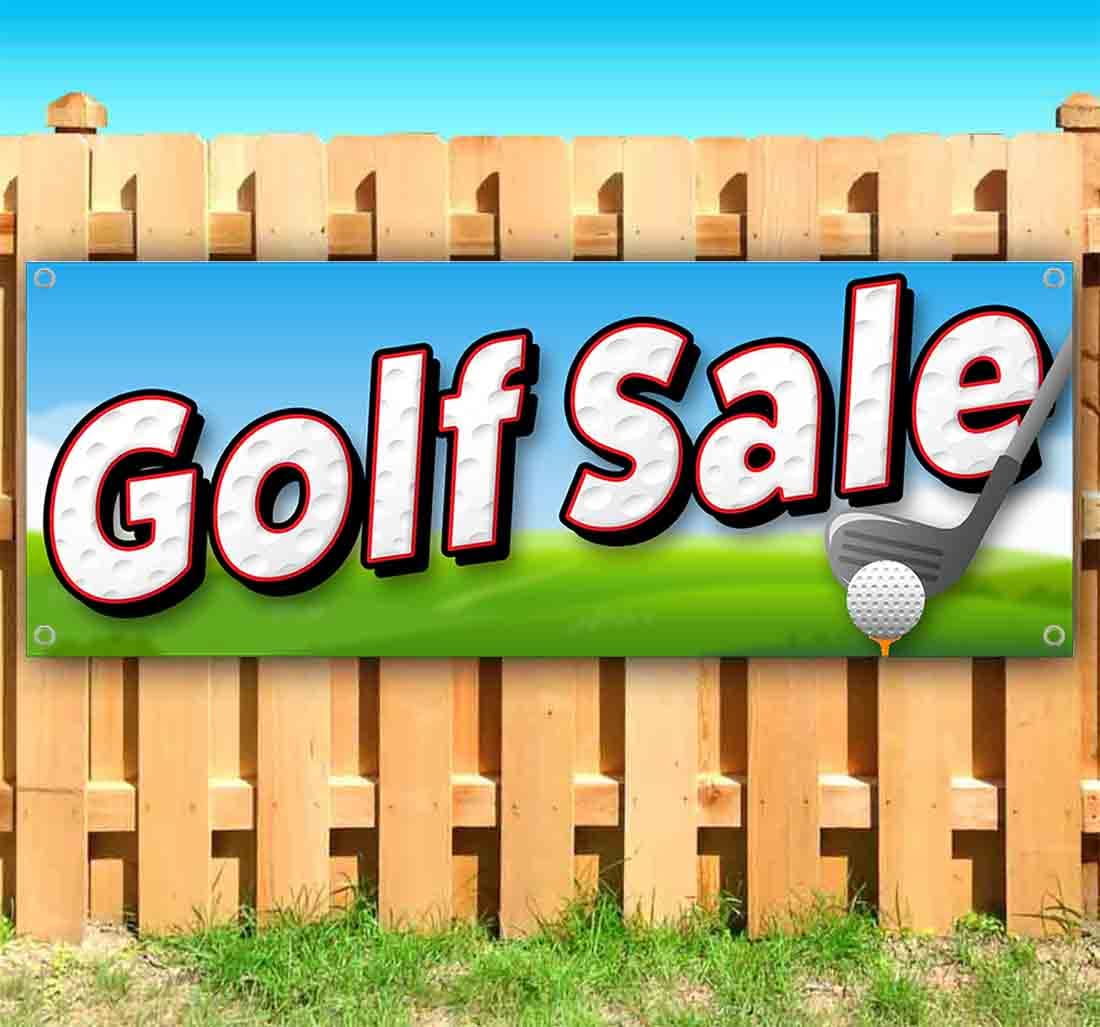 13 oz Heavy-Duty Vinyl Golf Clearance Banner - Single-Sided with Metal Grommets | Weather-Resistant Non-Fabric Sign | Perfect for Golf Course Sales, Events & Promotions