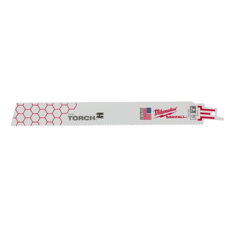 48 in. 10 TPI Torch Sawzall Blades - 25 Pack for Wood, Metal & Demolition Cutting - Heavy Duty Reciprocating Saw Blades for Construction, Renovation & DIY Projects