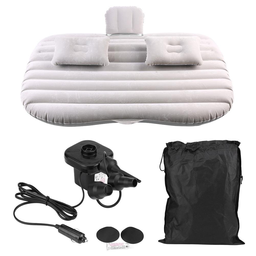 KIMISS Inflatable Car Bed for Back Seat - Portable Air Mattress for Travel, Camping & Rest (Silver Gray) | Perfect for Road Trips, Camping & Quick Naps