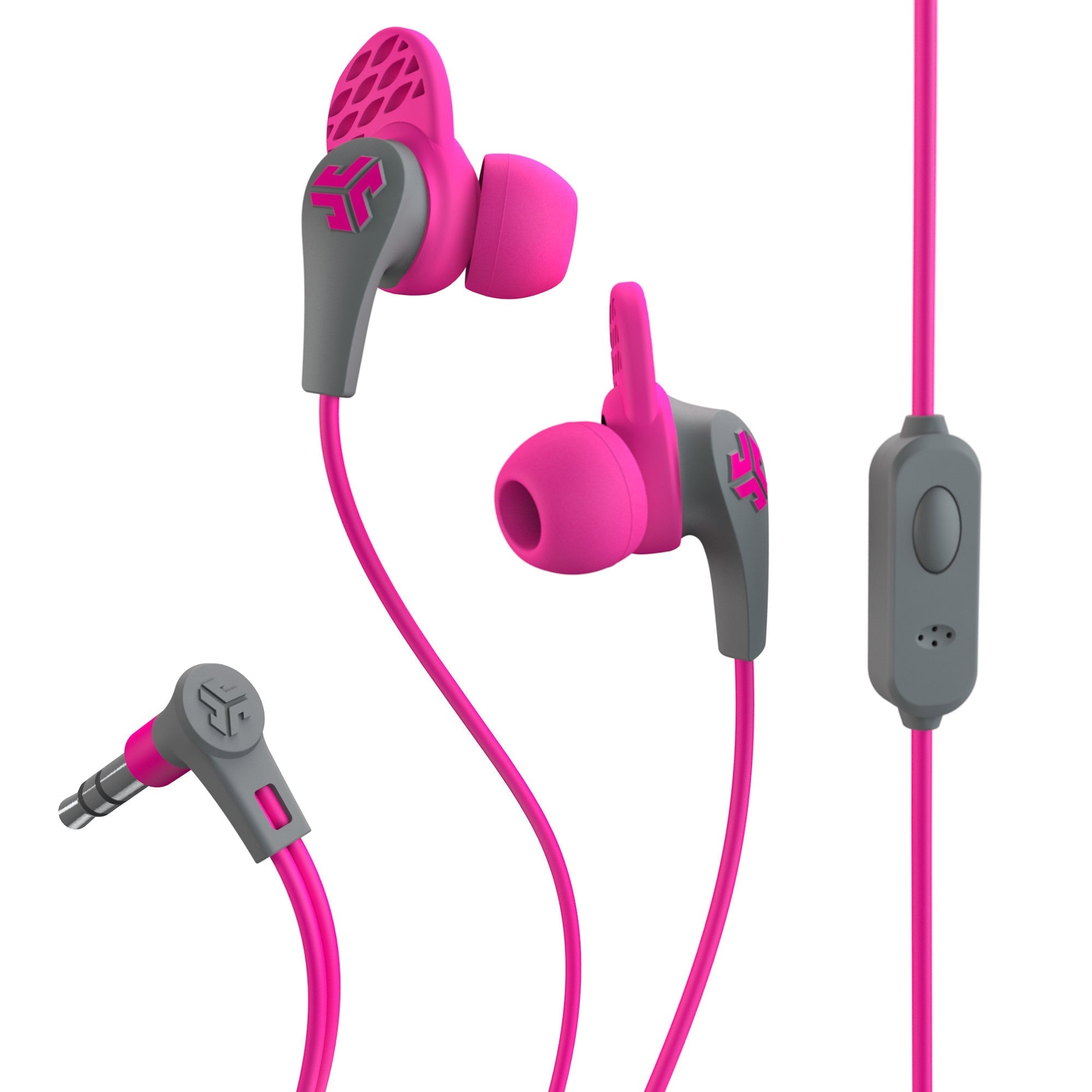 JBuds Pro Signature Wireless Earbuds in Pink - Premium Bluetooth Headphones with Noise Cancelling for Gym, Running & Workout