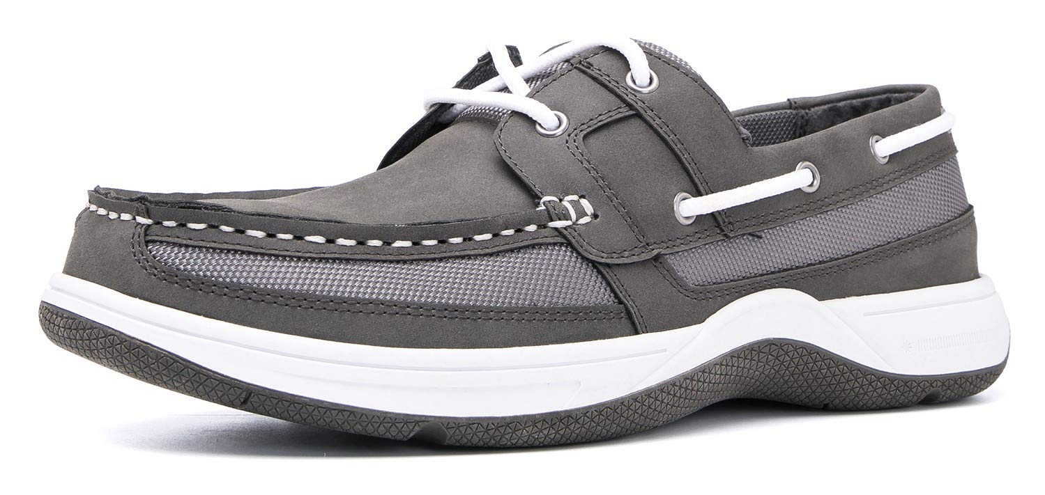 Men's Brown Oak Slip-On Boat Shoes with Memory Foam for Comfort - Perfect for Casual Wear, Boating, and Everyday Use