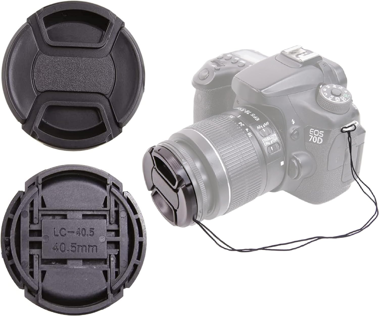 72MM Snap-On Front Lens Cap for Canon Nikon Sony Pentax DSLR Cameras - Durable Protective Cover for Photography & Travel