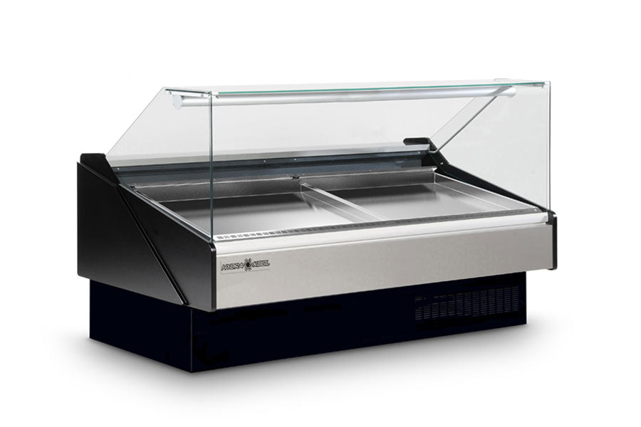 Hydra Kool KFM SF 50 S - 50 Flat Glass Self-Contained Seafood Display Case - Perfect for Supermarkets, Restaurants, and Seafood Markets