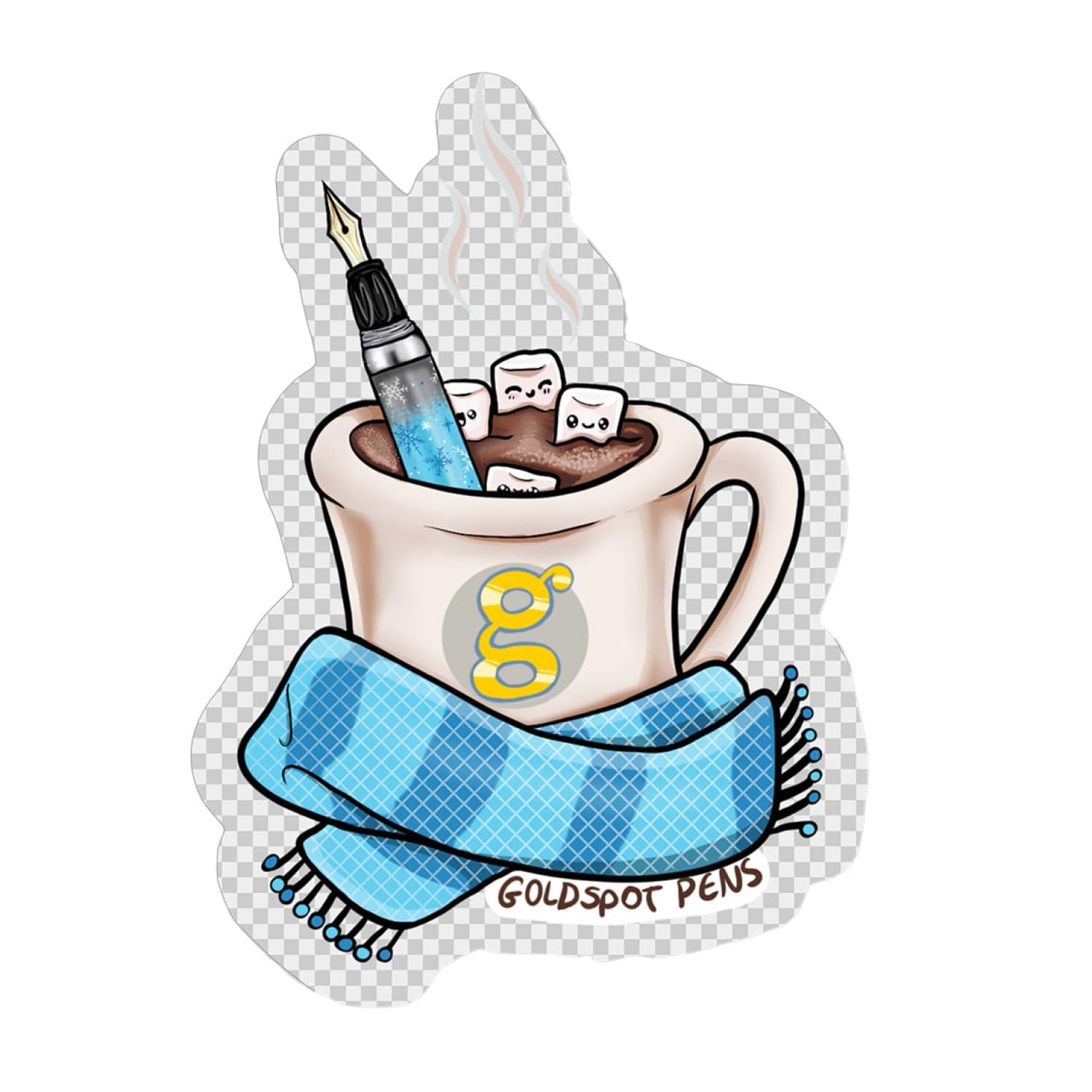 Premium Hot Cocoa Nib Pen Stickers - Fun & Creative DIY Decals for Scrapbooking, Journaling & Gift Wrapping - 50pcs Adhesive Stickers for Planners, Notebooks & Craft Projects