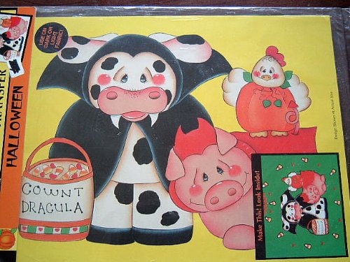 Plaid #57773 Cownt Dracula Halloween Iron-On Transfer - Easy DIY Costume & T-Shirt Decoration for Halloween Parties, Cosplay & Themed Events