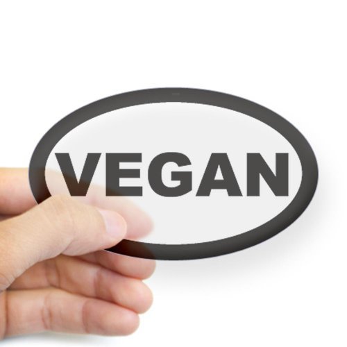 Vegan Car Oval Sticker - Eco-Friendly Bumper Decal for Cars, Trucks & Laptops - Perfect for Animal Lovers & Environmental Activists