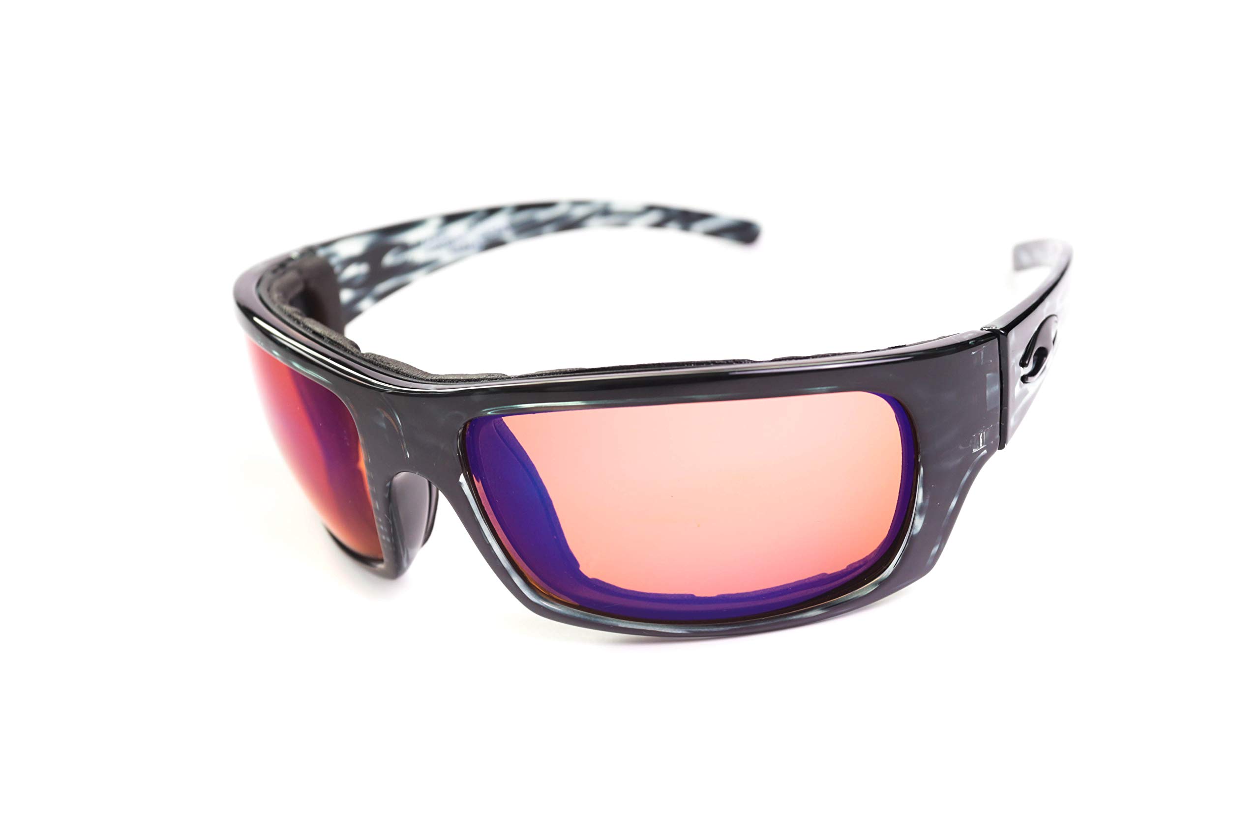 Icicles Stinger Liquid Black Biker Sunglasses - Polarized UV Protection for Motorcycle Riding & Outdoor Sports