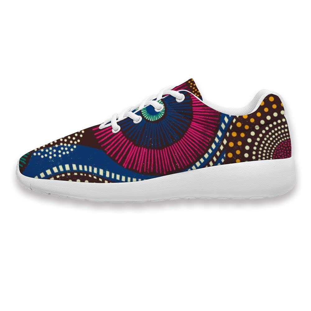 Africa Ethnic Floral Print Unisex Running Shoes - Durable Fashion Sneakers for Men & Women - Perfect for Jogging, Walking & Casual Wear