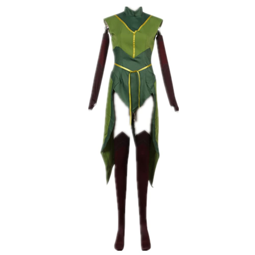 Keyleth Cosplay Dress - Elf Green Suits Set for Anime Costume, Halloween Party Outfit | Perfect for Cosplay Events, Comic Con, and Themed Parties
