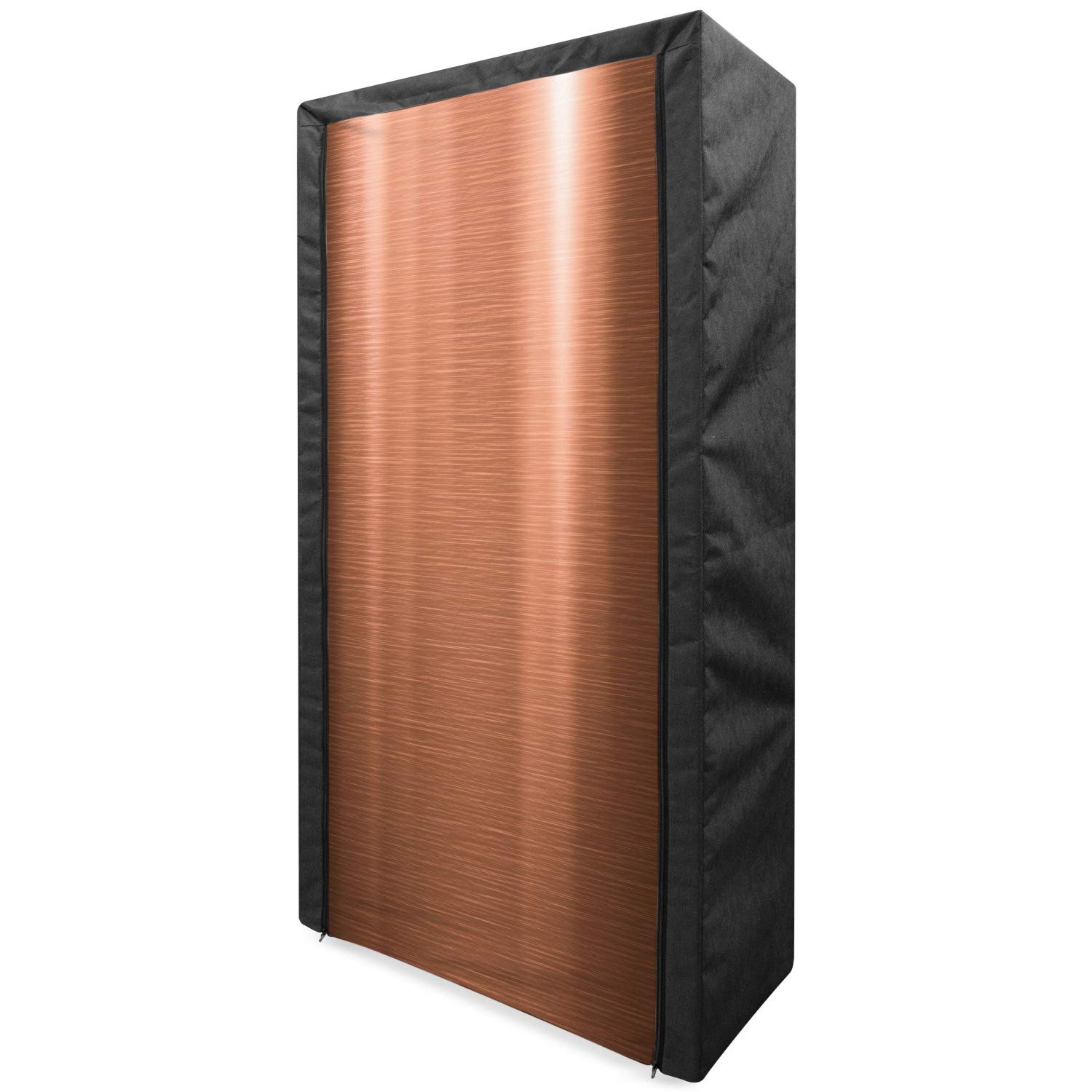 Ambesonne Abstract Portable Fabric Wardrobe - Industrial Plate Design, Heavy Duty Clothing Organizer with Shelves, 33.5 Inch Storage Closet in Pale Coral Chocolate | Perfect for Small Spaces, Dorm Rooms & Apartment Closets