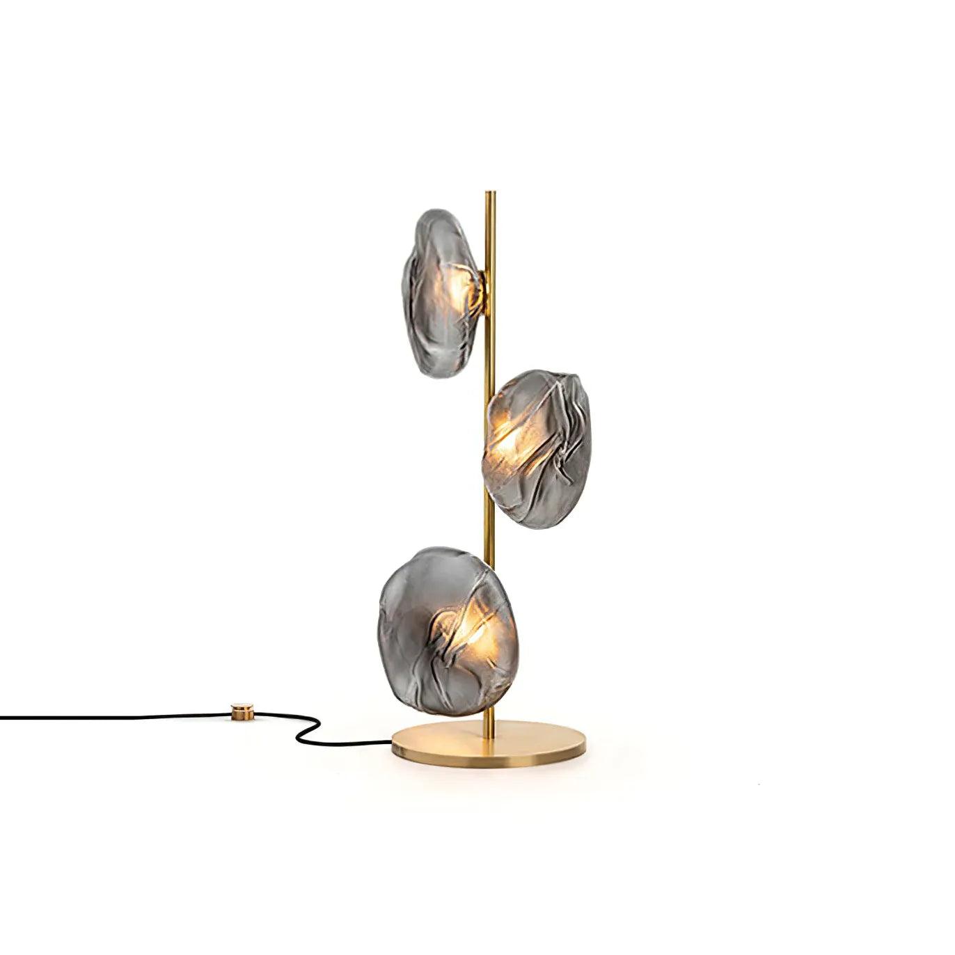 Modern 3-Headed Matte Glass Table Lamp - Stylish & Minimalist Home Office Lighting for Living Room, Bedroom, or Workspace