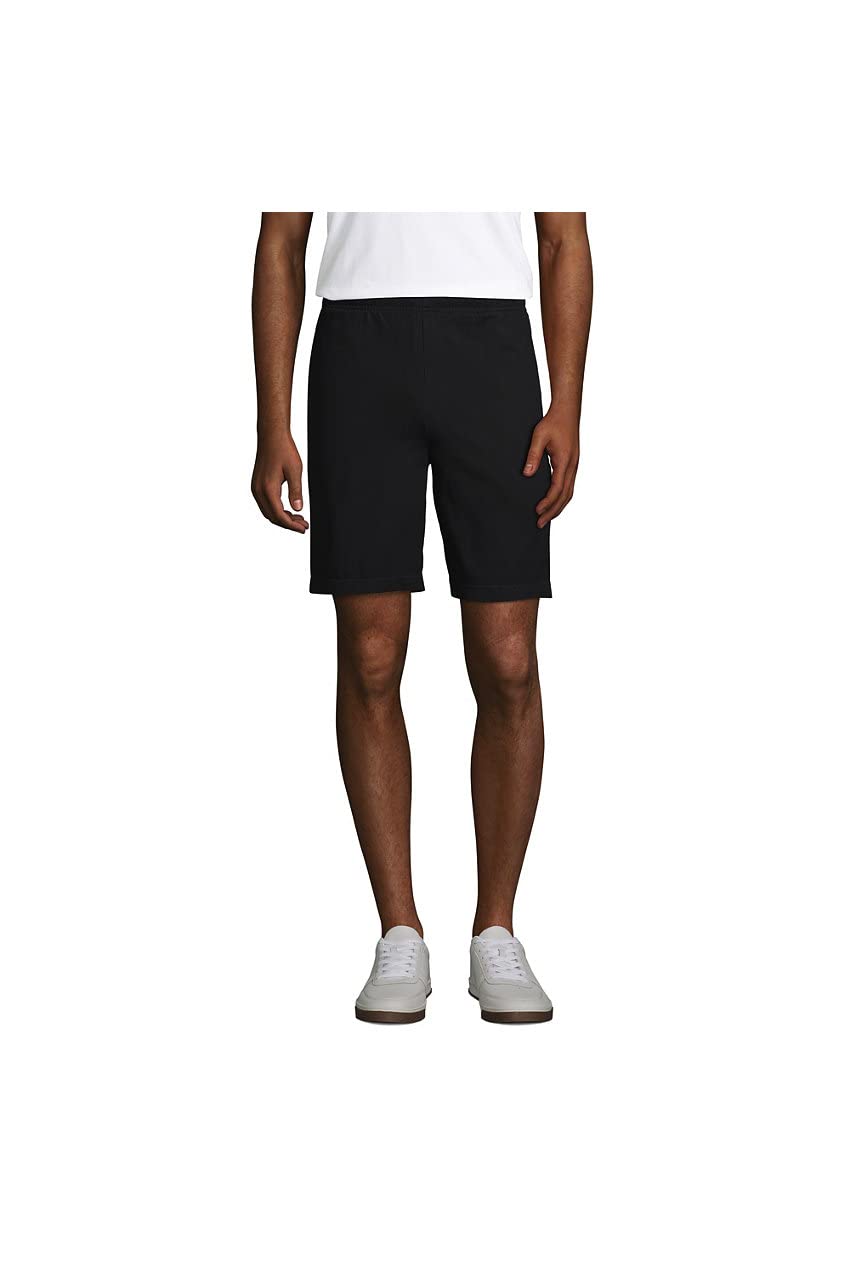 Lands' End Men's Comfortable Jersey Knit Shorts - Soft Breathable Casual Summer Shorts for Outdoor Activities, Lounging & Travel