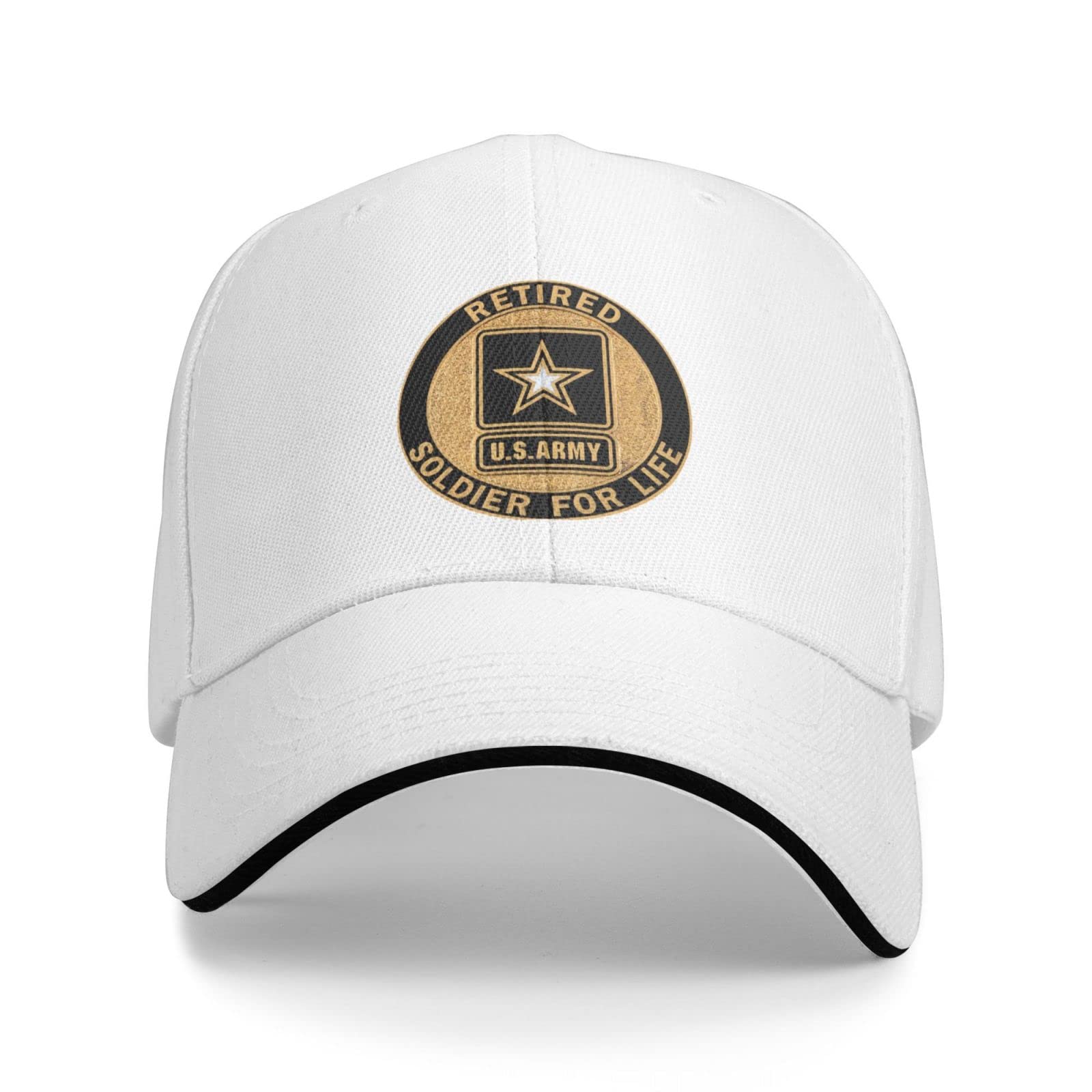 US Army Retired Service Identification Soldier for Life Unisex Baseball Cap - Military Veteran Hat for Men & Women - Perfect for Casual Wear, Outdoor Activities & Patriotic Events