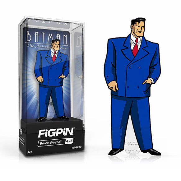 DC Batman The Animated Series: FiGPiN Limited Edition Bruce Wayne Enamel Pin [476] - Collectible Merchandise for Fans & Gift for Superhero Lovers