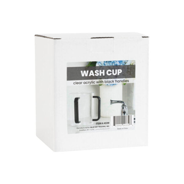 Premium Acrylic Paint Wash Cup with Comfortable Black Handle - Perfect for Artists, DIY Projects & Watercolor Painting