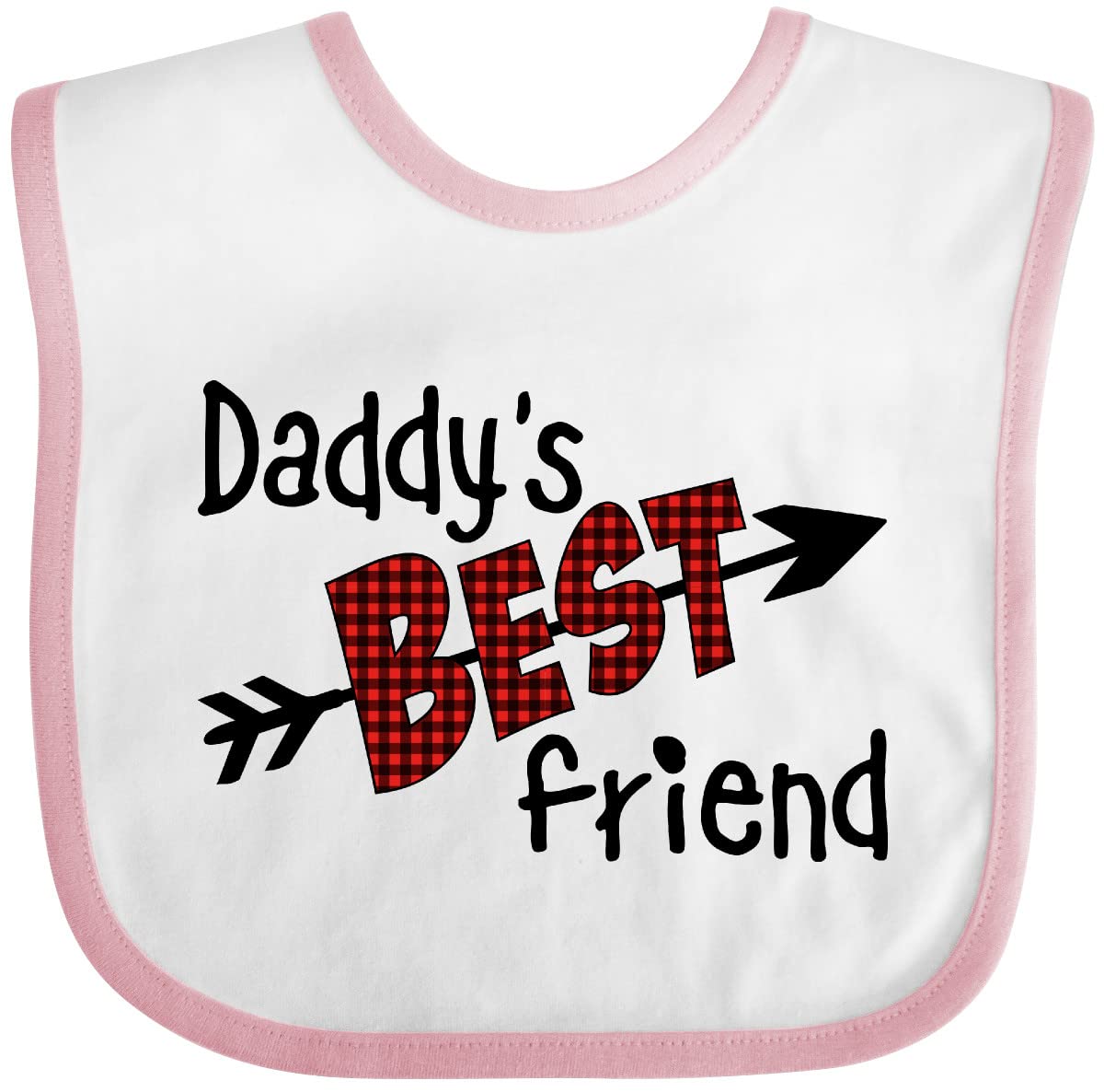 Inktastic Daddy's Best Friend Arrow Plaid Letters Baby Bib - Perfect for Feeding, Gifting, and Everyday Use