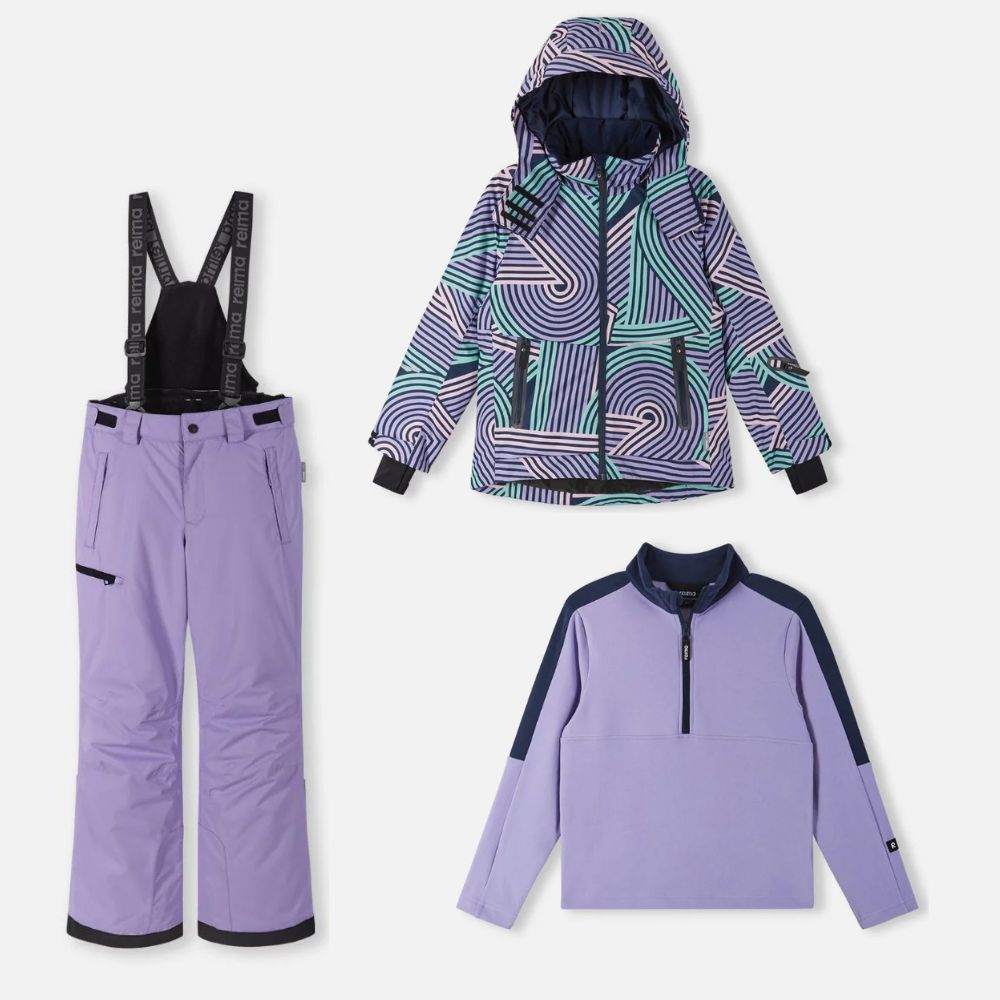 Reima Posio Kids Ski Jacket, Pants & Fleece Set - Waterproof Winter Snowsuit for Boys & Girls Age 5-6 Years | Perfect for Skiing, Snowboarding & Outdoor Winter Activities