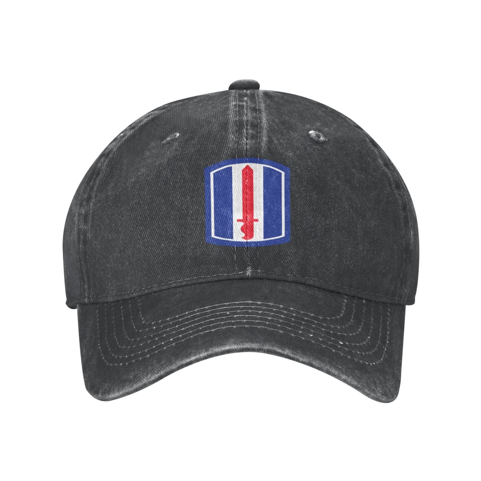 US Army 193rd Infantry Brigade Unisex Denim Baseball Cap - Military Style Sandwich Hat for Men & Women - Perfect for Outdoor Activities, Sports & Casual Wear