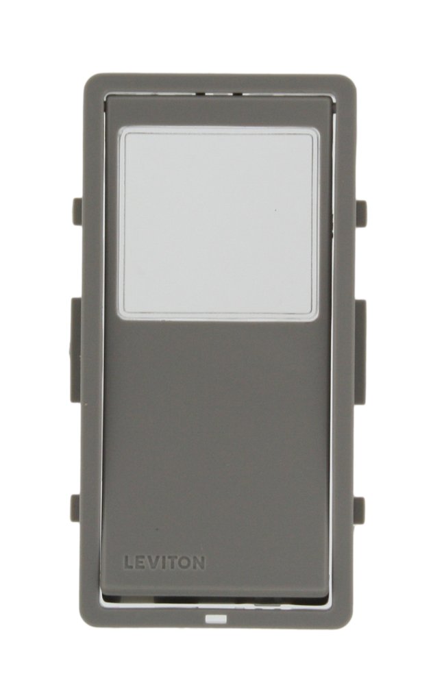 Leviton Decora Smart Programmable & Astronomical Timer Switch Faceplate - Gray (VPTKT-G) - Ideal for Home Automation & Energy Savings