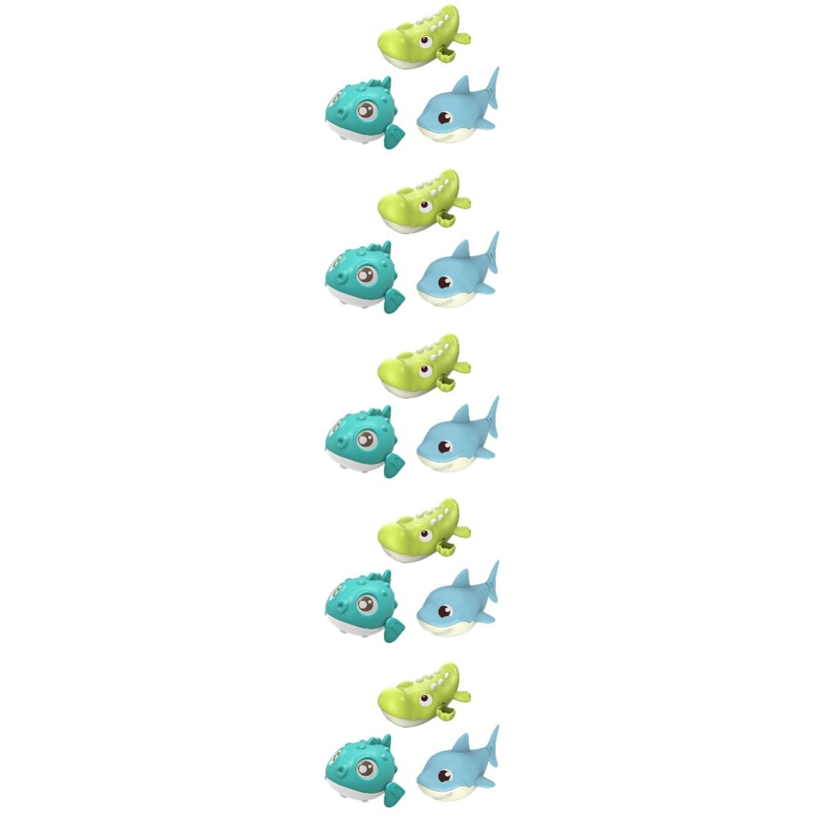 UPKOCH 15 Pcs Baby Bath Toys Set - Floating Crocodile & Animal PVC Shower Toys for Toddlers | Fun Bathtime Learning & Sensory Play for Infants