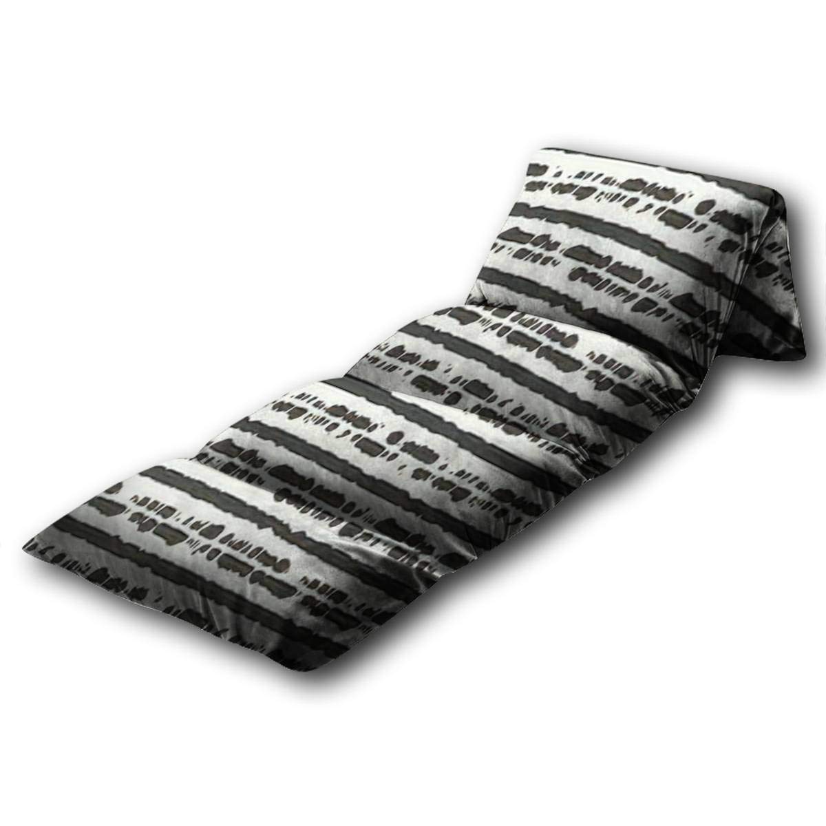 Kids Floor Pillow Bed - Abstract Monochrome Striped Textured Sleeping Mat for Nap, Travel, Reading & Play | Soft Comfortable 26x88 Inch Portable Floor Cushion | Perfect for Nursery, Playroom, Camping & Sleepovers