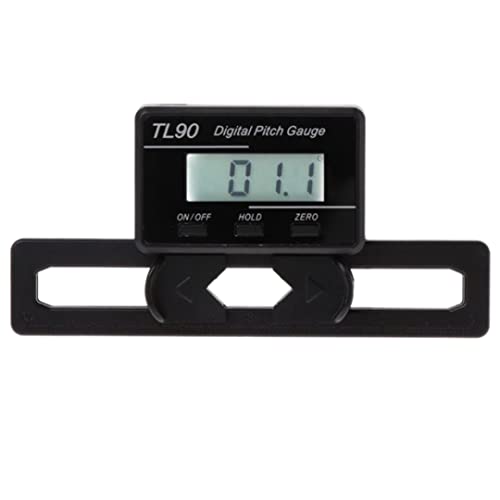 TL90 Digital Pitch Gauge with LCD Backlight - Precise Angle Measurement Tool for Woodworking, Metalworking & DIY Projects - Black Slicer Angle Ruler (Ideal for Saw Blades, Knives & Power Tools)