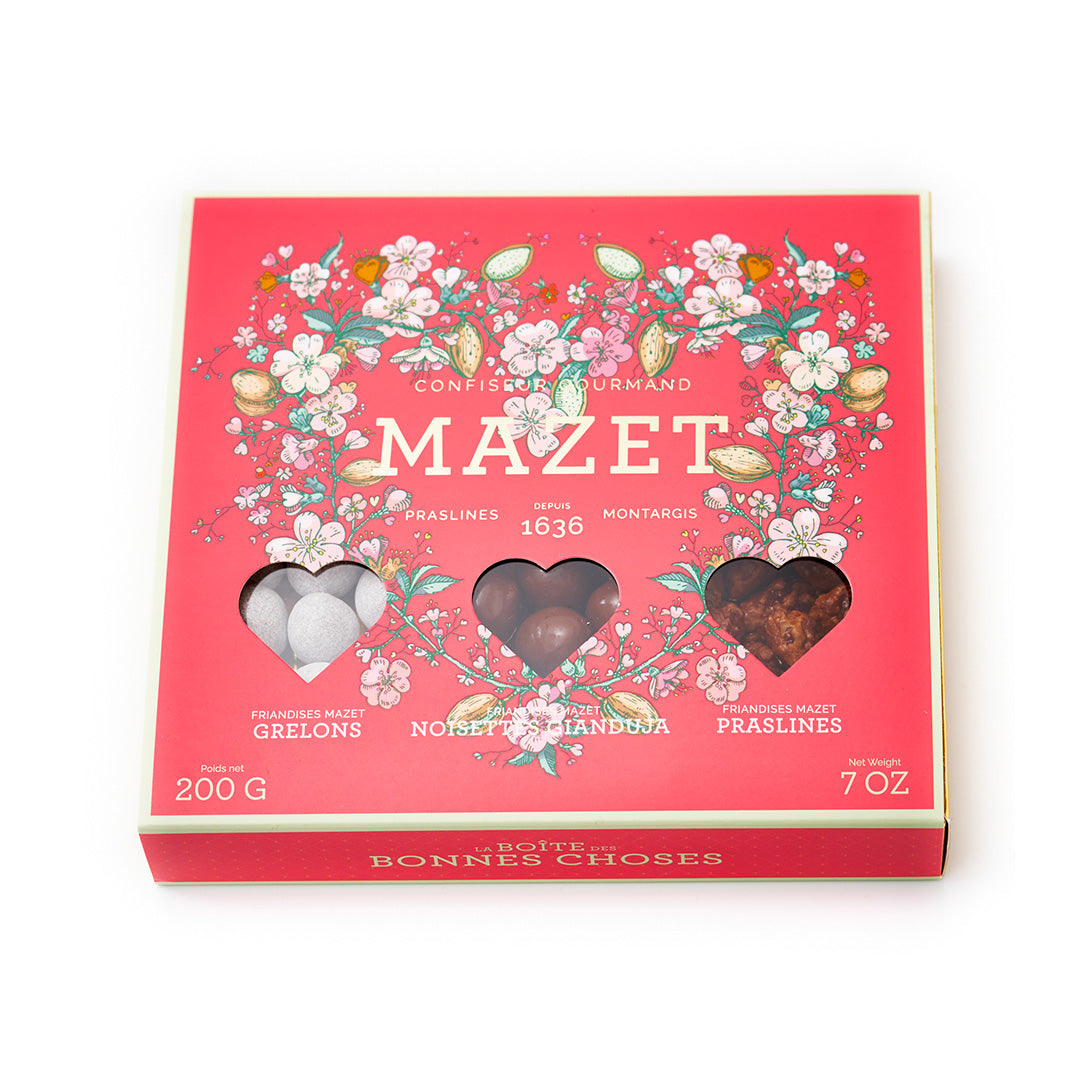 Premium Heart Box Assorted Candied Nuts Gift Set - 200g Gourmet Mixed Nuts with Honey Glaze - Perfect for Valentine's Day, Anniversary Gifts & Romantic Occasions