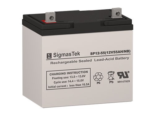 Quickie V100 12V 55AH Replacement Battery by SigmasTek - Compatible with Wheelchairs, Mobility Scooters & Power Chairs - Long-Lasting Performance for Daily Use