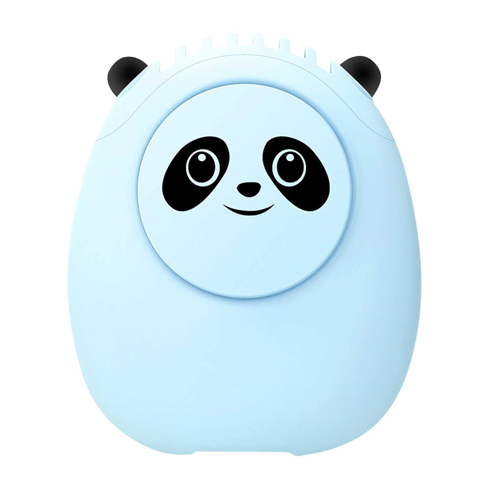 Homlpope Mini Fan - Powerful Portable Neck Fan with USB Rechargeable Battery, Cute Cartoon Design for Desktop, Office, Travel & Outdoor Use