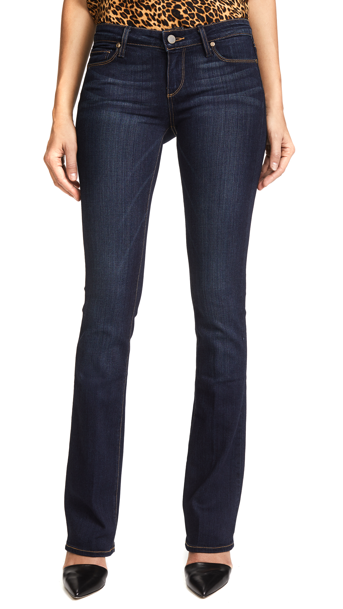 PAIGE Women's Transcend Manhattan Boot Cut Jeans - High Waisted Stretch Denim Pants for Everyday Comfort | Perfect for Work, Casual Outings & Date Nights