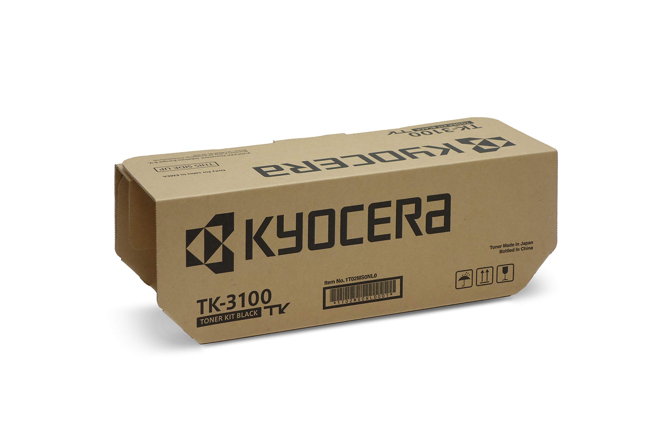 Kyocera TK-3100 Black Laser Toner Cartridge - High Yield 12,500 Pages - Compatible with Kyocera FS-1020/1025/1120/1125 Printers - Perfect for Office & Home Printing